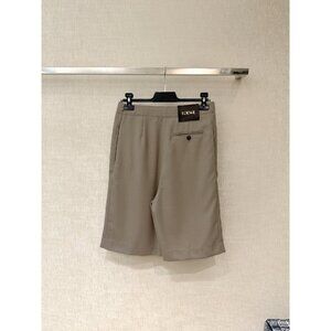 Loewe Wool High-Waisted Wide-Leg Cropped Pants with Adjustable Belt